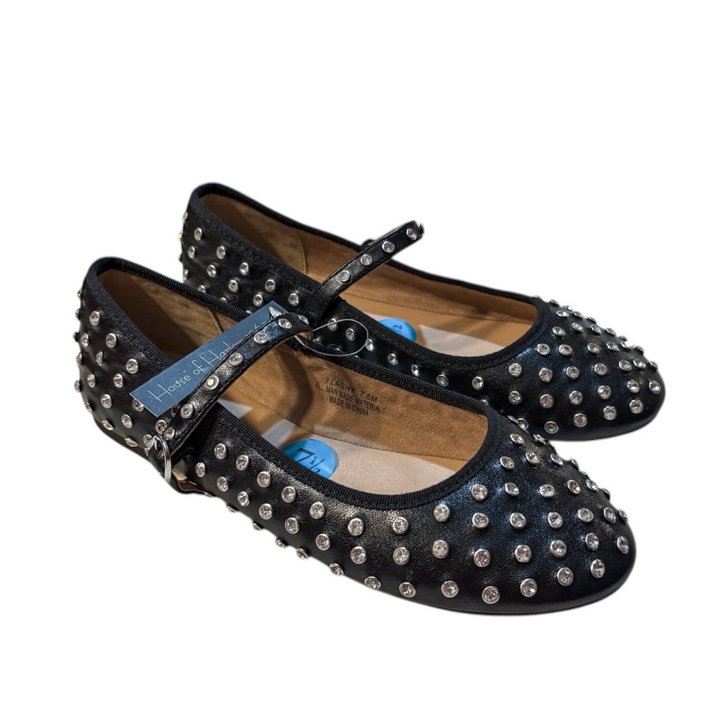 House of Harlow 1960 Flashy Studded Ballerina Flats - Picture 4 of 8